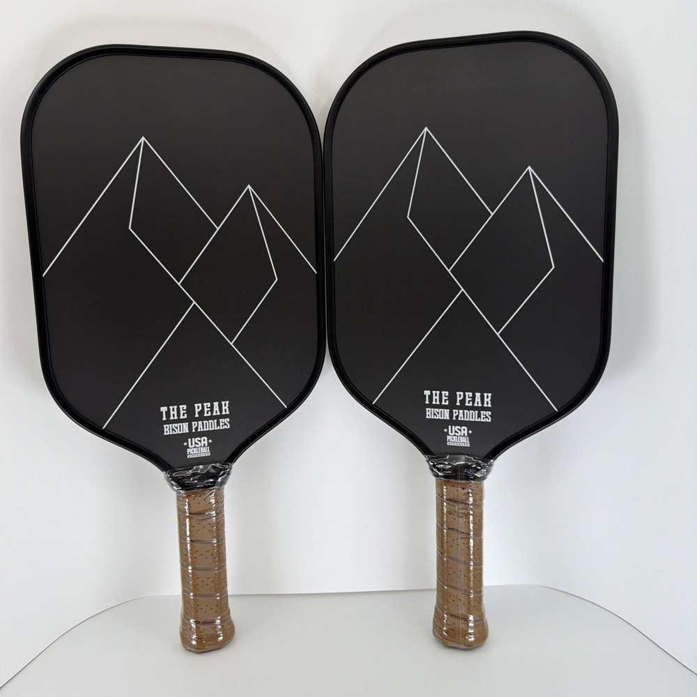 2 PACK Bison Paddles Pickleball Paddles THE PEAK Raw Carbon Face Foam NEW